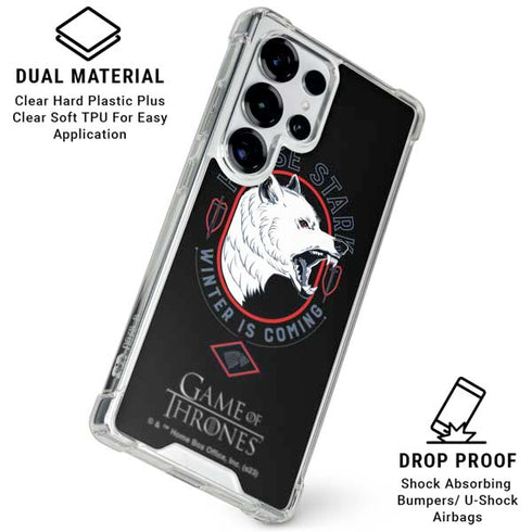Game of Thrones: House Stark Direwolf Galaxy S25 Ultra Clear Case
