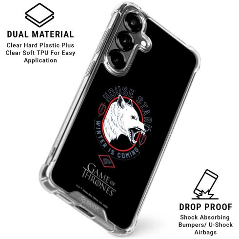 Game of Thrones: House Stark Direwolf Galaxy S26 Clear Case