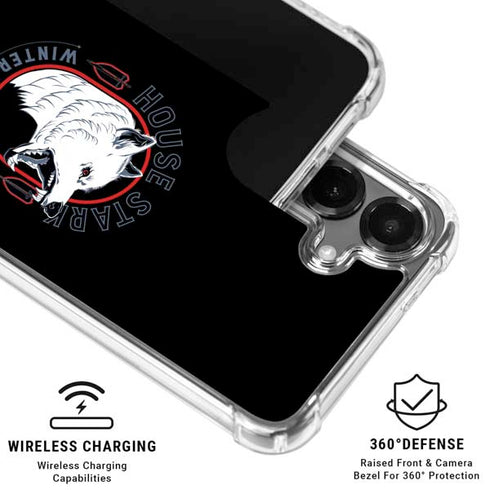 Game of Thrones: House Stark Direwolf Galaxy S26 Plus Clear Case
