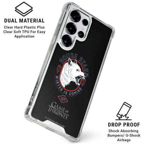 Game of Thrones: House Stark Direwolf Galaxy S26 Ultra Clear Case