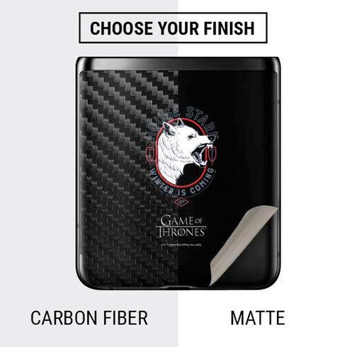 Game of Thrones: House Stark Direwolf Galaxy Z Flip Skin