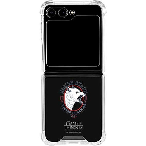 Game of Thrones: House Stark Direwolf Galaxy Z Flip5 5G Clear Case
