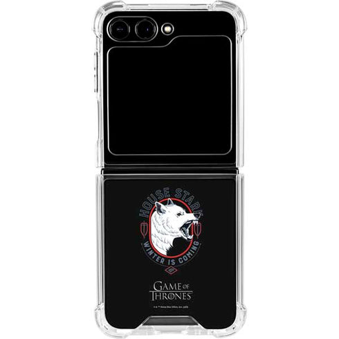 Game of Thrones: House Stark Direwolf Galaxy Z Flip6 Clear Case