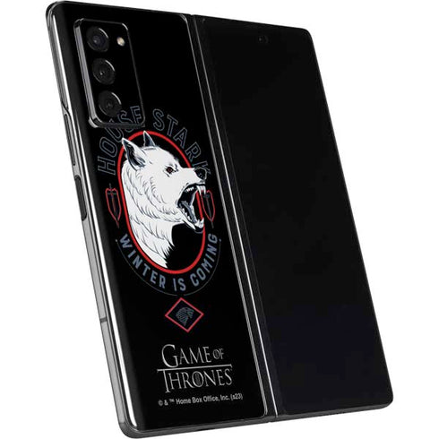 Game of Thrones: House Stark Direwolf Galaxy Z Fold2 5G Skin