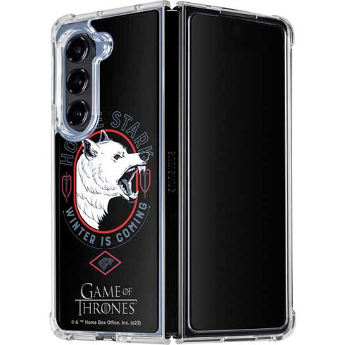Game of Thrones: House Stark Direwolf Galaxy Z Fold5 5G Clear Case