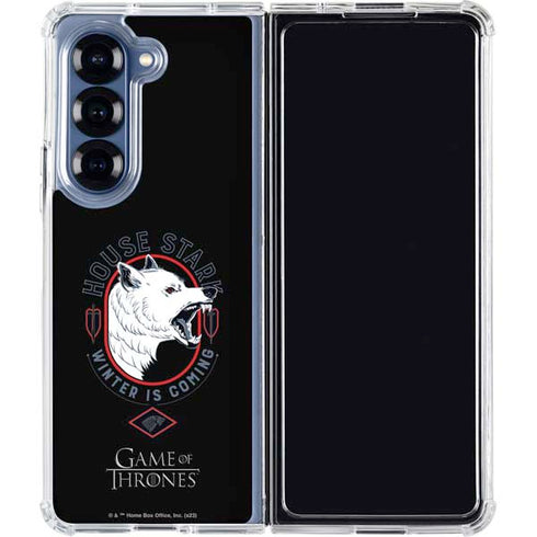 Game of Thrones: House Stark Direwolf Galaxy Z Fold7 Clear Case