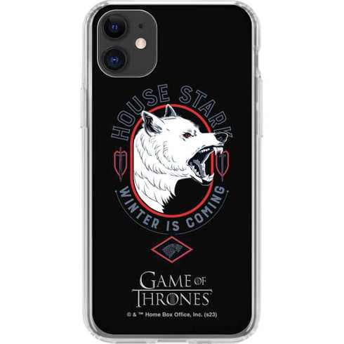 Game of Thrones: House Stark Direwolf iPhone 11 Clear Case