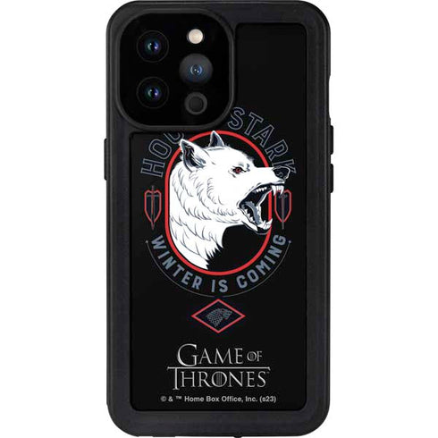 Game of Thrones: House Stark Direwolf iPhone 14 Pro Max Waterproof Case
