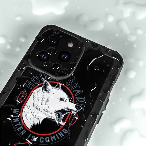 Game of Thrones: House Stark Direwolf iPhone 14 Pro Max Waterproof Case