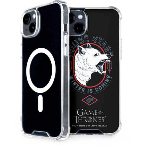 Game of Thrones: House Stark Direwolf iPhone 15 Plus MagSafe Case