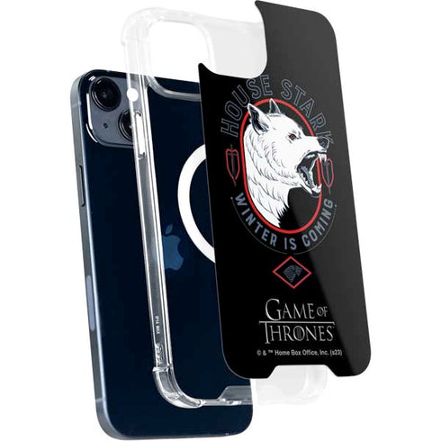 Game of Thrones: House Stark Direwolf iPhone 15 Plus MagSafe Case