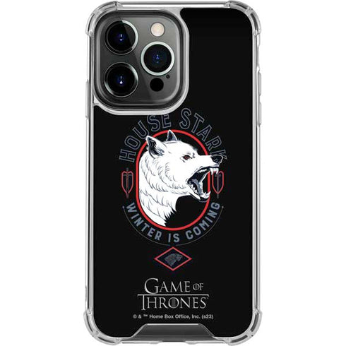 Game of Thrones: House Stark Direwolf iPhone 15 Pro Clear Case