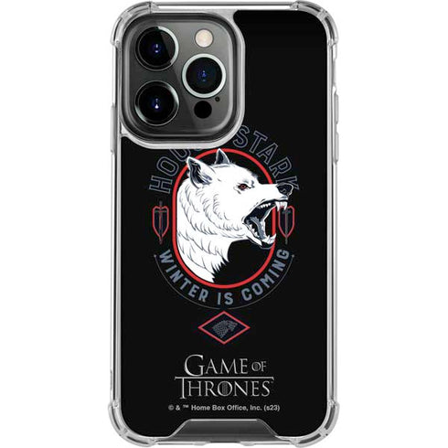 Game of Thrones: House Stark Direwolf iPhone 15 Pro Max Clear Case