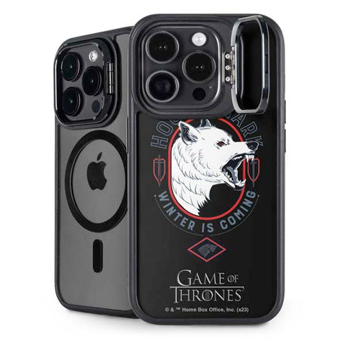 Game of Thrones: House Stark Direwolf iPhone 15 Pro Max Kickstand Case