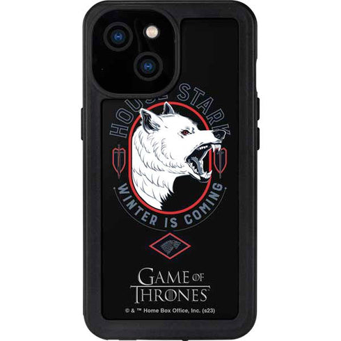 Game of Thrones: House Stark Direwolf iPhone 15 Waterproof Case