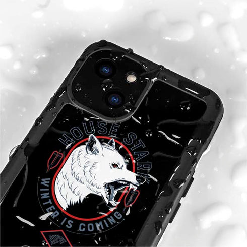 Game of Thrones: House Stark Direwolf iPhone 15 Waterproof Case