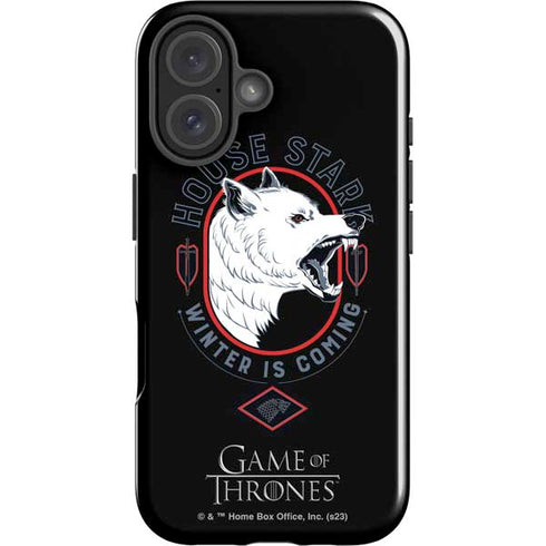 Game of Thrones: House Stark Direwolf iPhone 16 Impact Case