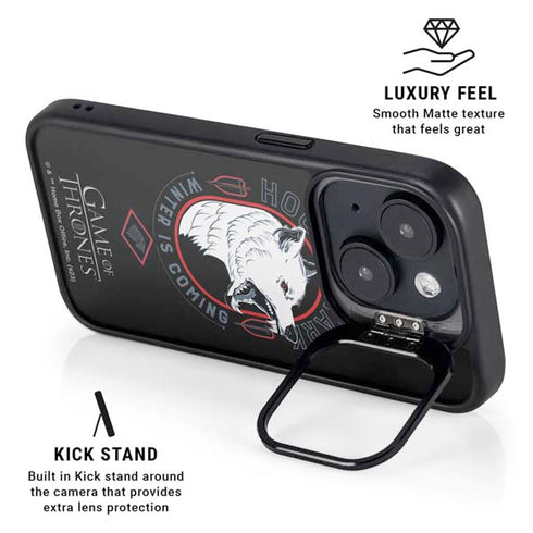 Game of Thrones: House Stark Direwolf iPhone 16 Kickstand Case