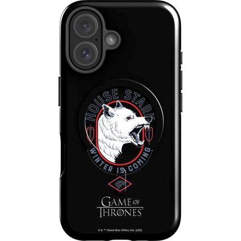 Game of Thrones: House Stark Direwolf iPhone 16 Magsafe Impact Case