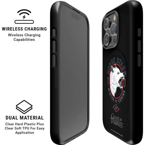 Game of Thrones: House Stark Direwolf iPhone 16 Pro Magsafe Impact Case