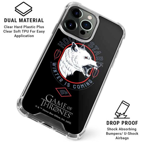 Game of Thrones: House Stark Direwolf iPhone 16 Pro Max Clear Case