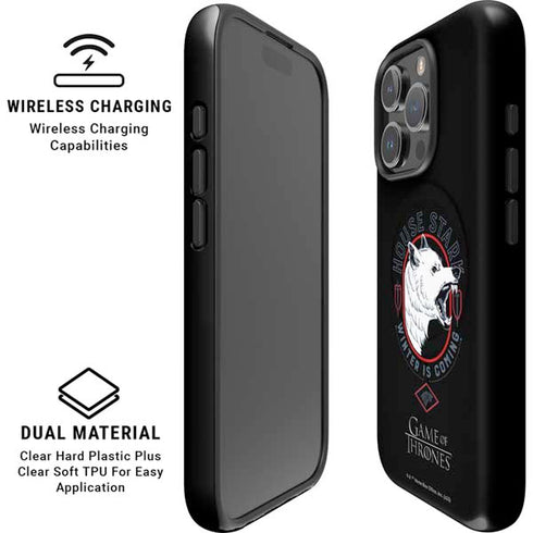 Game of Thrones: House Stark Direwolf iPhone 16 Pro Max Magsafe Impact Case