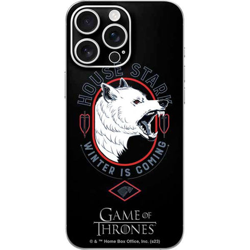 Game of Thrones: House Stark Direwolf iPhone 16 Pro Max Skin