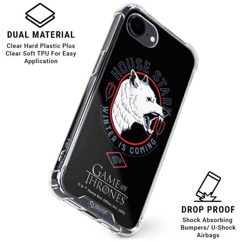 Game of Thrones: House Stark Direwolf iPhone 16e Clear Case