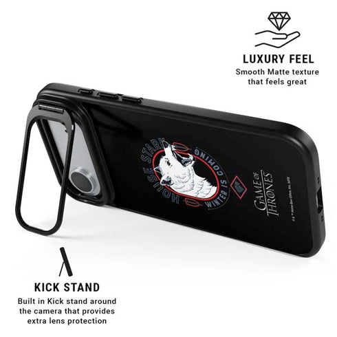 Game of Thrones: House Stark Direwolf iPhone 17 Air Kickstand Case