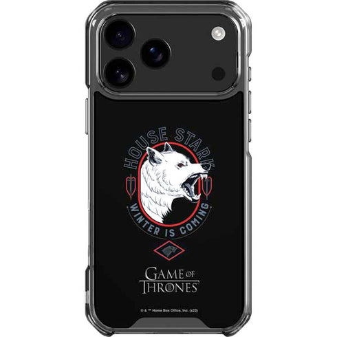 Game of Thrones: House Stark Direwolf iPhone 17 Pro Max Clear Case