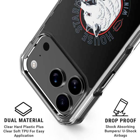 Game of Thrones: House Stark Direwolf iPhone 17 Pro Max Clear Case
