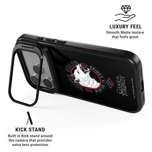 Game of Thrones: House Stark Direwolf iPhone 17 Pro Max Kickstand Case