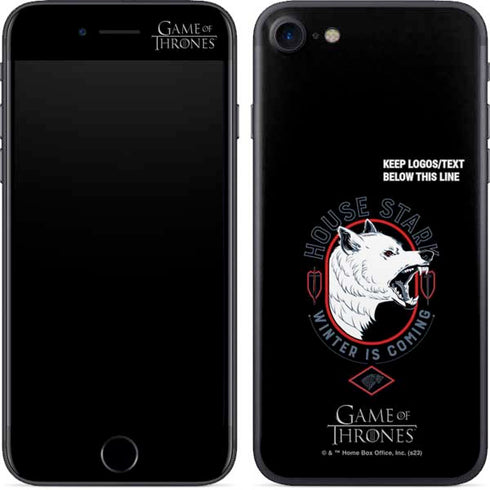 Game of Thrones: House Stark Direwolf iPhone 8 Skin