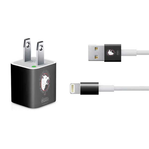 Game of Thrones: House Stark Direwolf iPhone Charger (5W USB) Skin