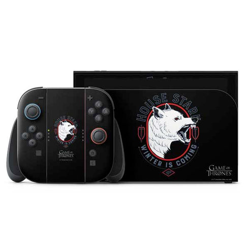 Game of Thrones: House Stark Direwolf Nintendo Switch 2 (2025) with Joy-Con Skin