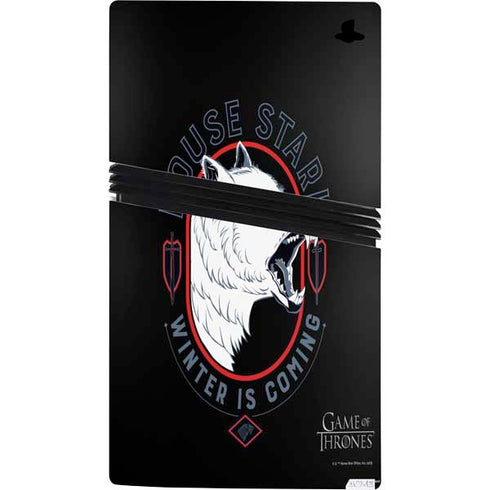 Game of Thrones: House Stark Direwolf PS5 Pro Console Skin