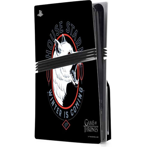 Game of Thrones: House Stark Direwolf PS5 Pro Disk Console Skin