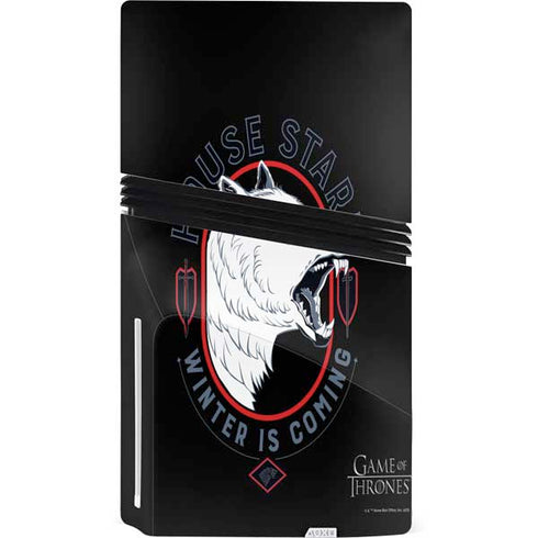 Game of Thrones: House Stark Direwolf PS5 Pro Disk Console Skin