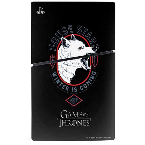 Game of Thrones: House Stark Direwolf PS5 Slim Disk Bundle Skin