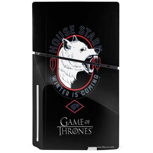 Game of Thrones: House Stark Direwolf PS5 Slim Disk Bundle Skin