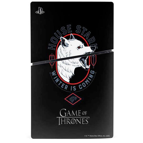 Game of Thrones: House Stark Direwolf PS5 Slim Disk Console Skin