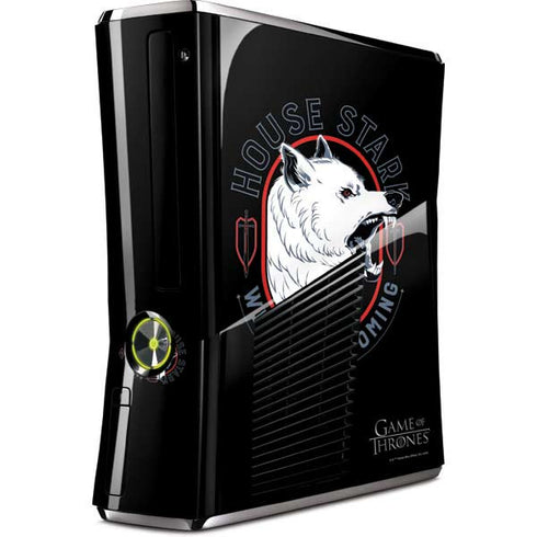 Game of Thrones: House Stark Direwolf Xbox 360 Slim (2010) Skin