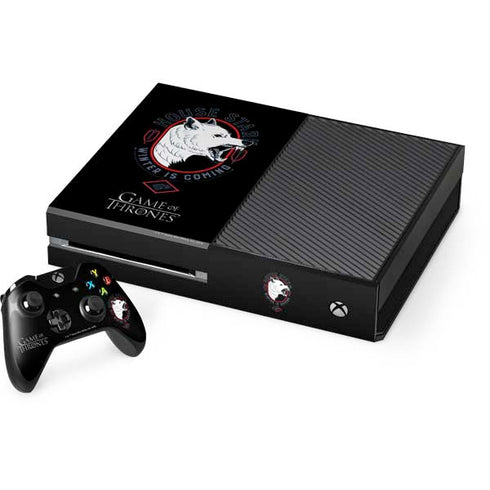 Game of Thrones: House Stark Direwolf Xbox One Console and Controller Bundle Skin
