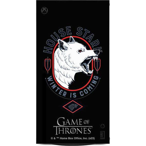 Game of Thrones: House Stark Direwolf XBox Series X Digital Edition Console Skin