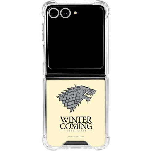 Game of Thrones: House Stark Sigil Galaxy Z Flip7 Clear Case