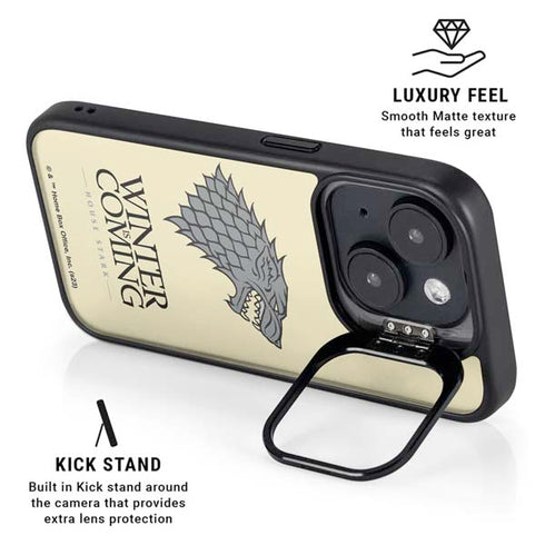 Game of Thrones: House Stark Sigil iPhone 15 Plus Kickstand Case