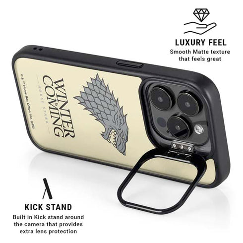 Game of Thrones: House Stark Sigil iPhone 15 Pro Kickstand Case