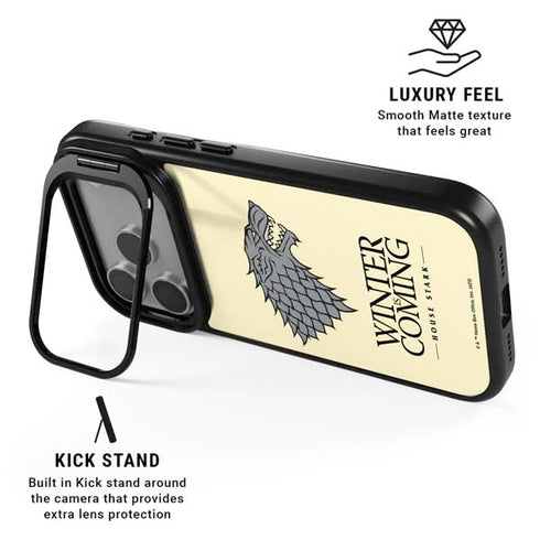 Game of Thrones: House Stark Sigil iPhone 17 Pro Max Kickstand Case