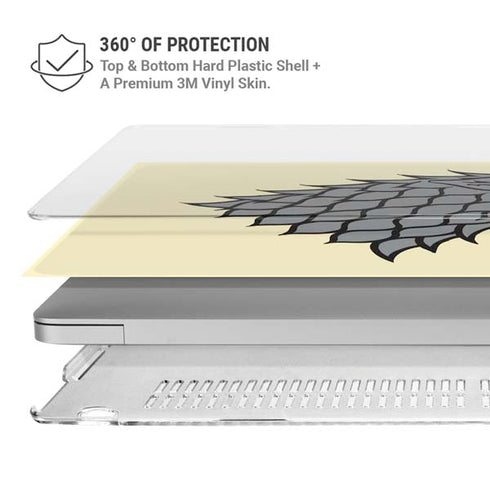 Game of Thrones: House Stark Sigil MacBook Pro 13in (2020) Case plus Skin