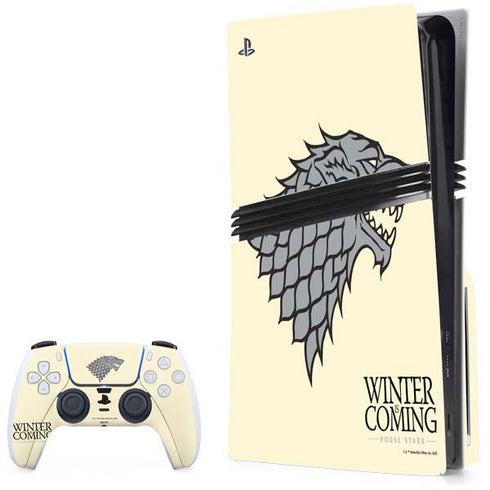 Game of Thrones: House Stark Sigil PS5 Pro Disk Bundle Skin